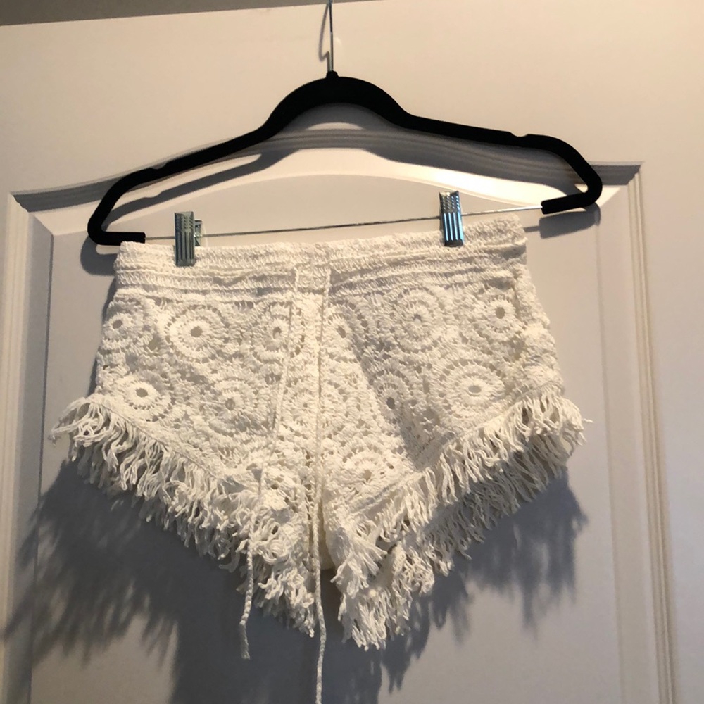 Lace beach shorts